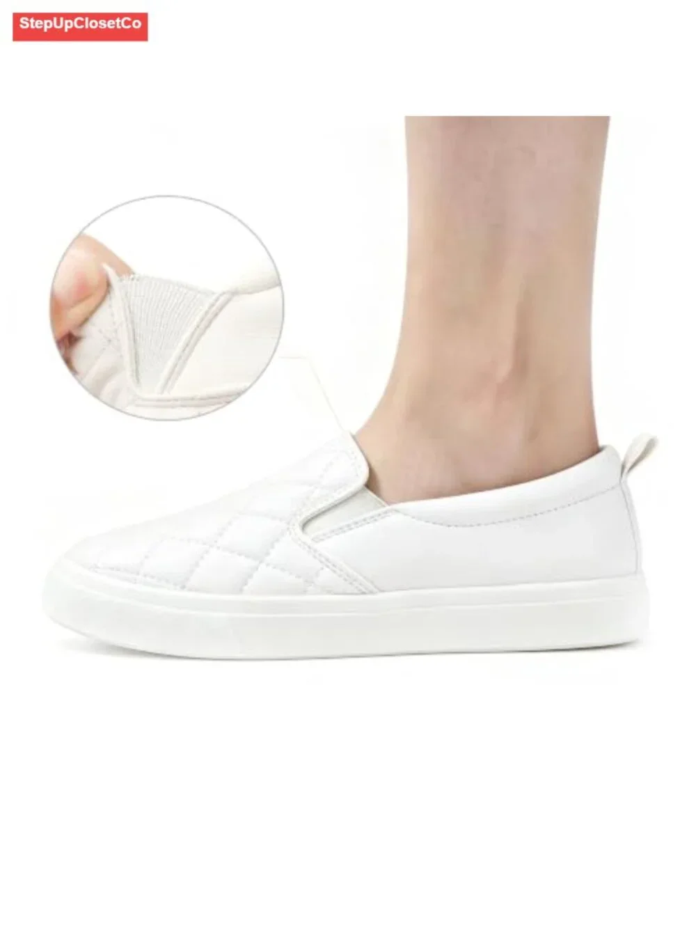 Women's Leather Slip-On Loafers Comfortable Walking Shoes